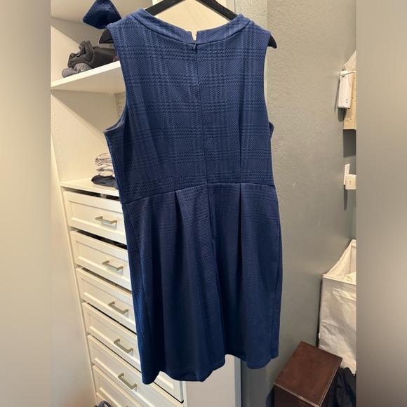Kit and Sky Business Casual Dress with Bow tie shoulder Blue XL - Picture 2 of 3